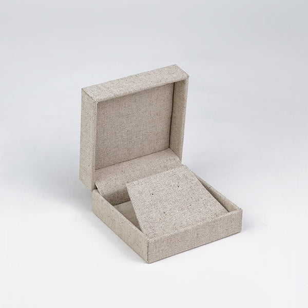 BX121 Natural Linen Jewelry Display Gift Box