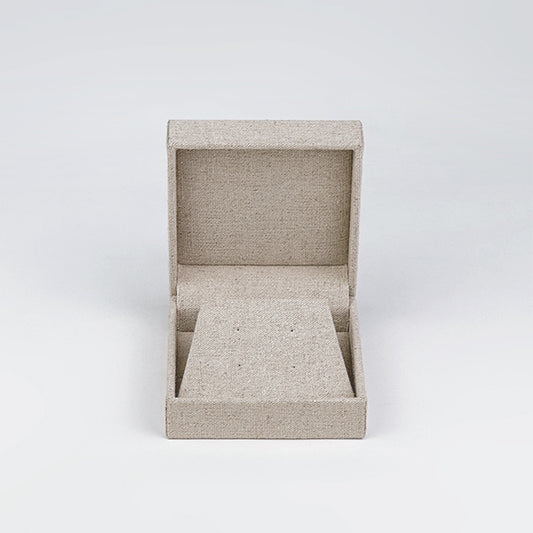 BX121 Natural Linen Jewelry Display Gift Box