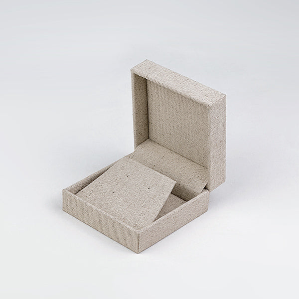 BX121 Natural Linen Jewelry Display Gift Box