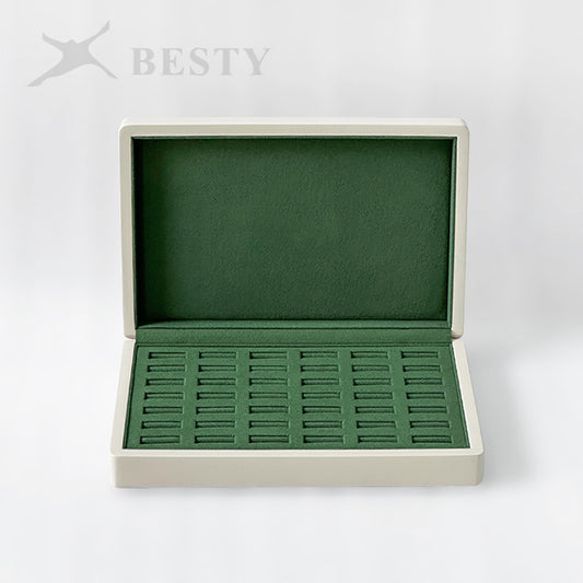 BX128 Wooden Jewelry Ring Display Box Organizer