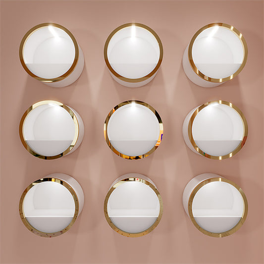 CM019 Wall Mounted Beauty Product Display Case Lighted