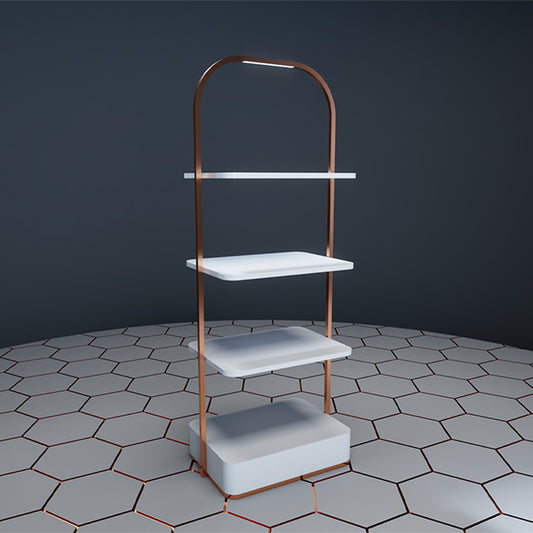 CR008 Retail Clothes Display Rack 4 Shelves