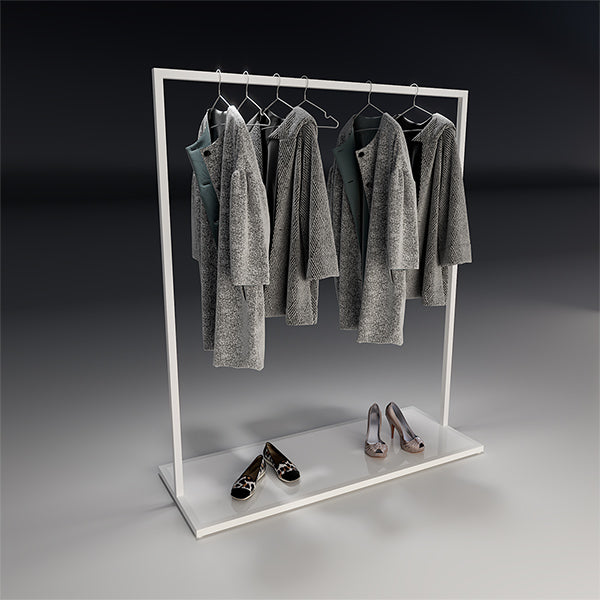 CR016 Metal Hanging Clothes Display Rack Organization