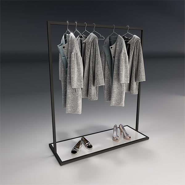 CR016 Metal Hanging Clothes Display Rack Organization
