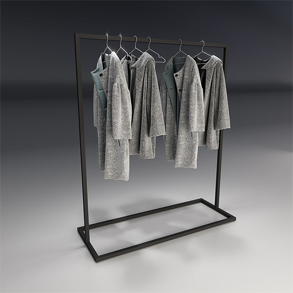 CR016 Metal Hanging Clothes Display Rack Organization