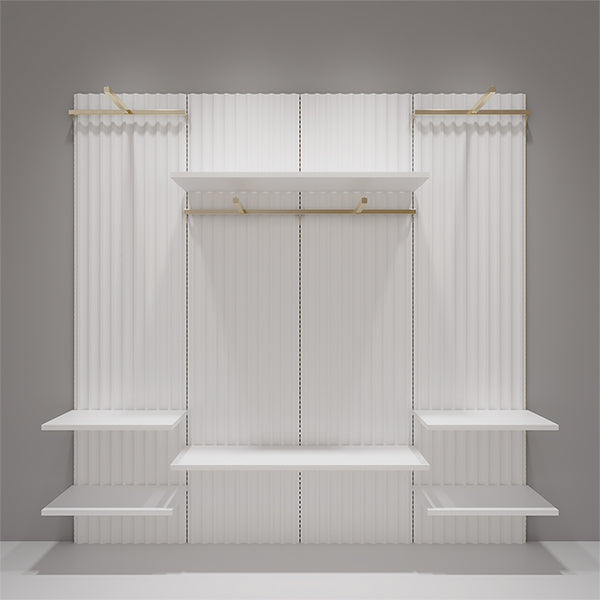 CR021 Wall Mounted Clothes Rack Adjustable With Shelf LED Light