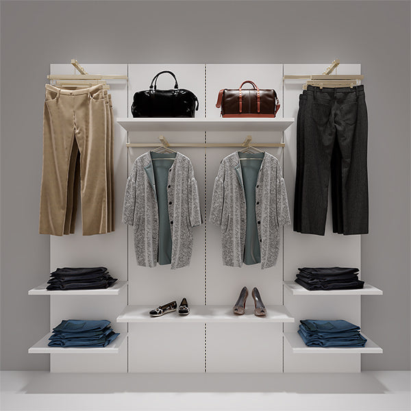 CR021 Wall Mounted Clothes Rack Adjustable With Shelf LED Light