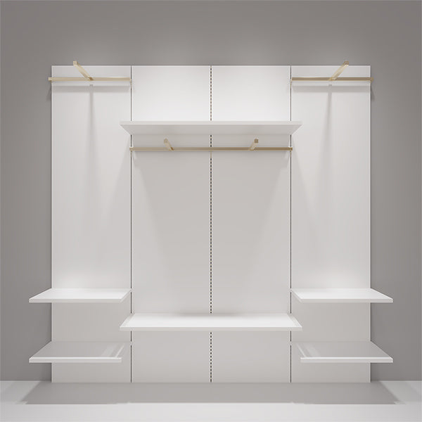 CR021 Wall Mounted Clothes Rack Adjustable With Shelf LED Light