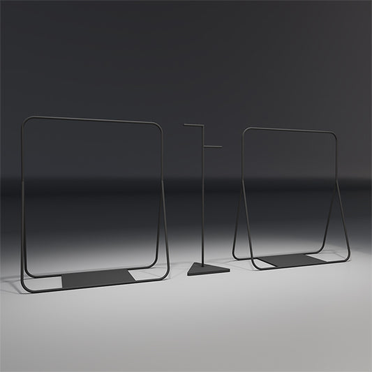 CR022 Retail Clothing Display Racks Garment Hanging Rail Metal