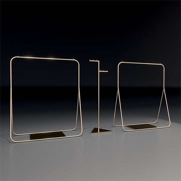 CR022 Retail Clothing Display Racks Garment Hanging Rail Metal