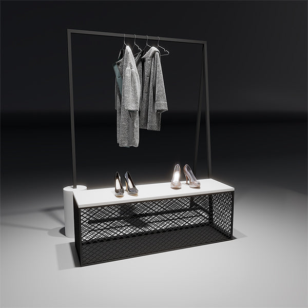 CR026 Steel Cloth Display Stand and Rack for Shop