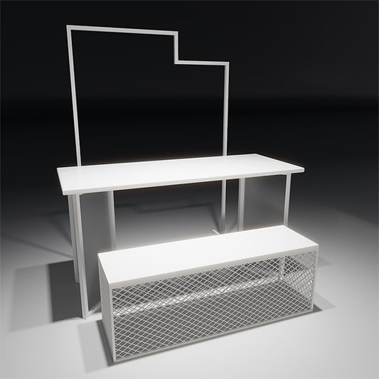 CR027 Garment Shop Clothes Display Rack Set Custom