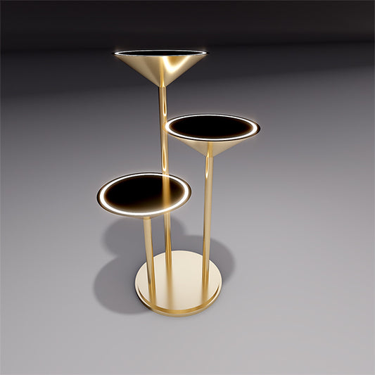 CR036 Shoe and Bag Display Stand Round Holder Lighted