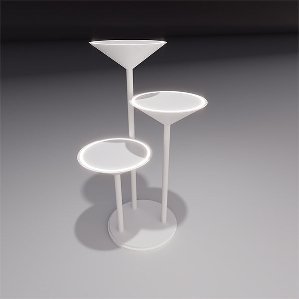 CR036 Shoe and Bag Display Stand Round Holder Lighted