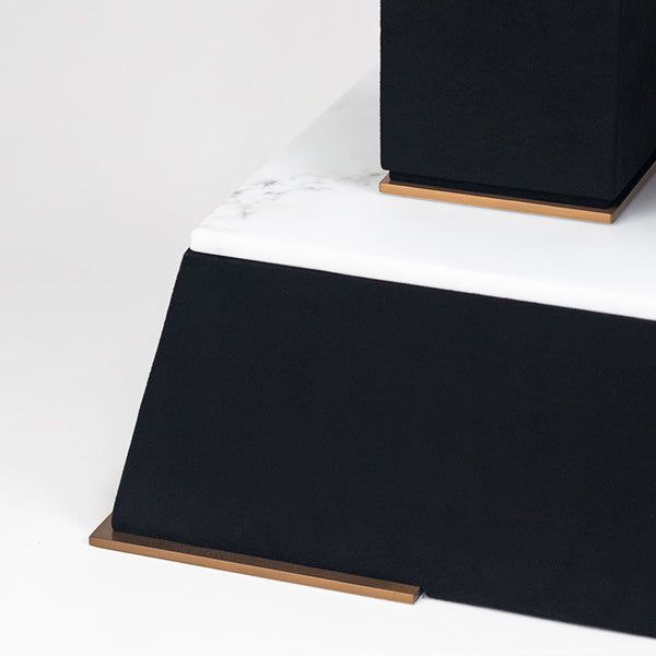DS057 Black Jewellery Display Stand Set with Marble