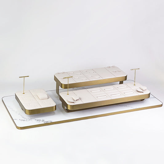 DS309 Jewelry Display Holder Trays Set Marble Base