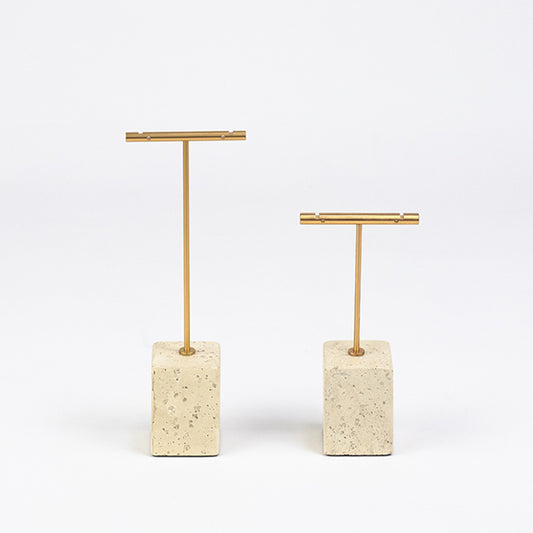 EH048 Earring Display Stand Metal and Plaster Stone