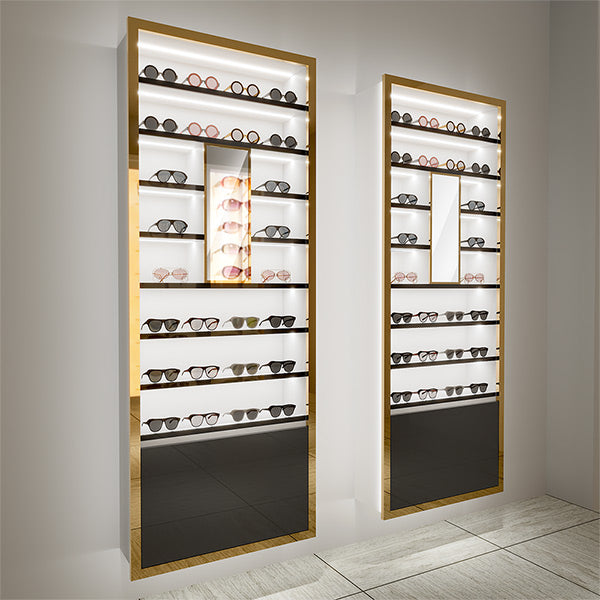 GD001 Eyewear Glasses Showcase Wall Cabinet with LED Light