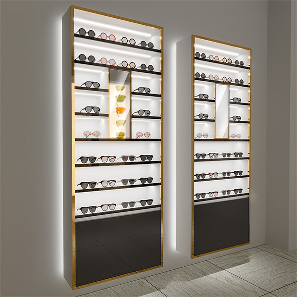 GD002 Eye Glass Displays Case Wall Cabinet LED Light