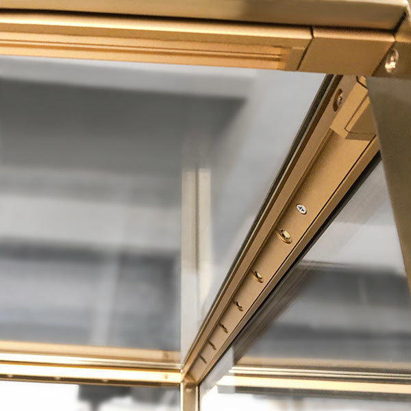 MT-15 Brass Finish Display Counter with Base Cabinet