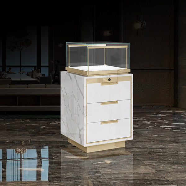 MT-25 Jewelry Store Pedestal Display Showcase with Drawer | Besty Display