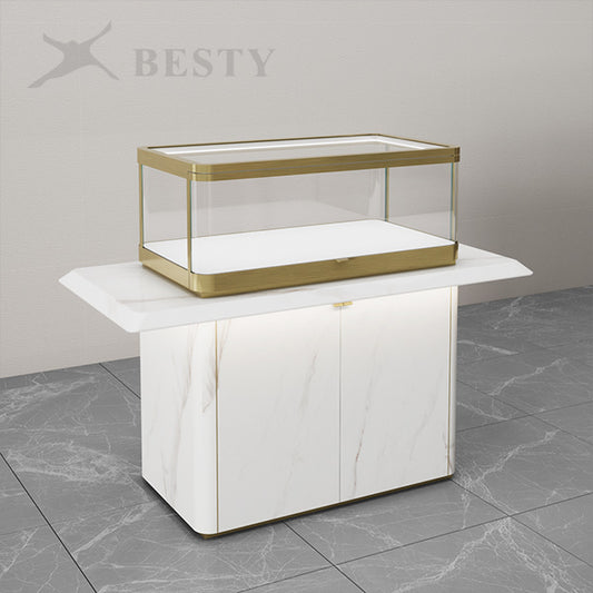 MT45 Jewellery Counter Display Case Marble