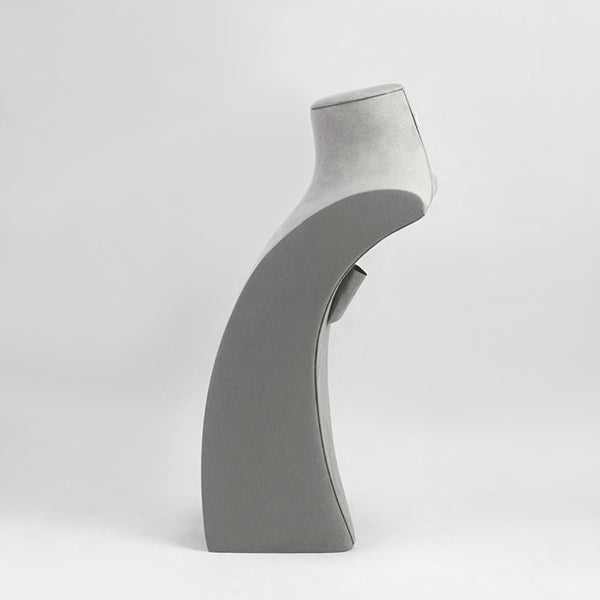 NH037 Necklace Display Bust Stand Grey