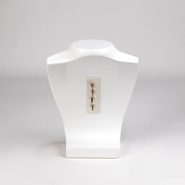 NH045 Necklace Display Stand White Wooden