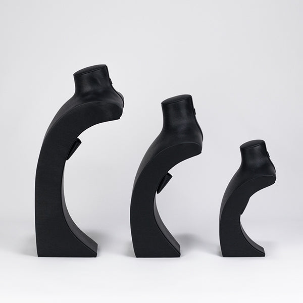 NH062 Necklace Display Stand Bust Black