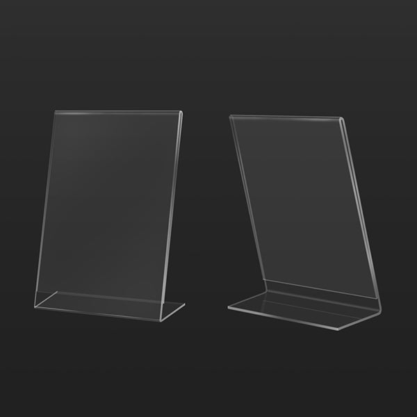 PH002 Clear Acrylic Poster Holder, L Shape Sign Holder Table Top