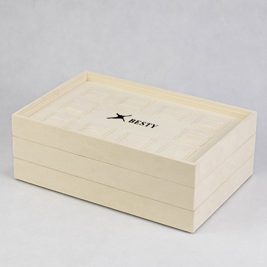 TR0044 Tray Ring Holder Stackable Jewelry Display 10 Grids