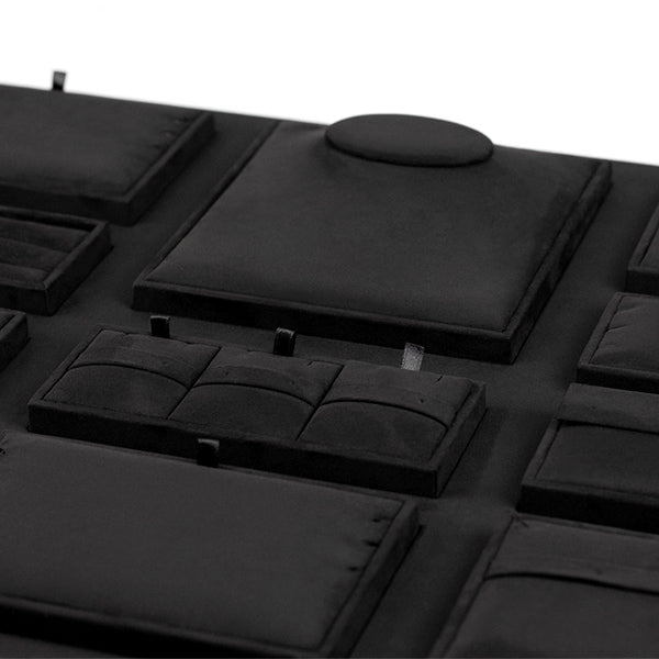 TR0046 Countertop Jewelry Display Tray Black Velvet