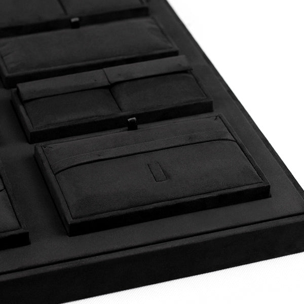 TR0046 Countertop Jewelry Display Tray Black Velvet