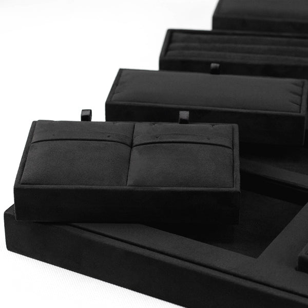 TR0046 Countertop Jewelry Display Tray Black Velvet