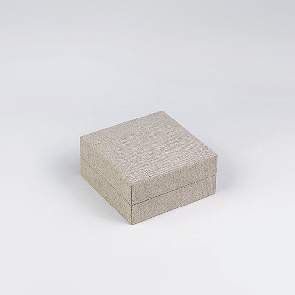 BX121 Natural Linen Jewelry Display Gift Box