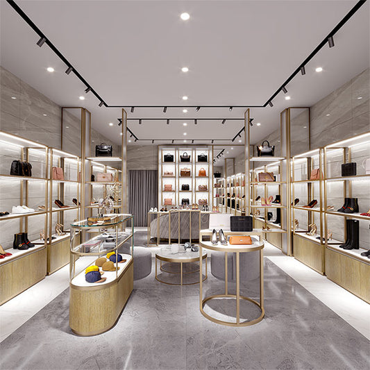 CR061 Lighting Glass Display Counter for Garment Shop