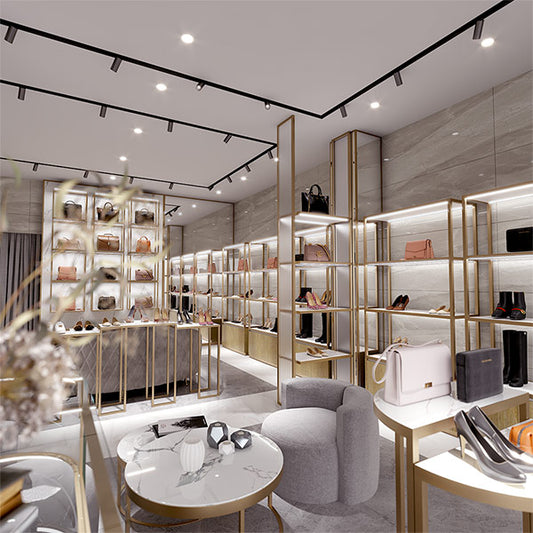 CR063 Custom Boutique Store Display Shelves Rack Lighted