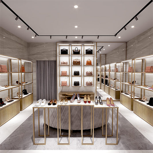 CR062 Fashion Boutique Store Wall Display Rack with LED Light