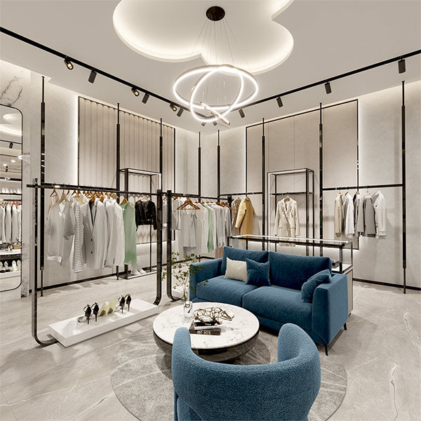 CR073 Clothing Retail Wall Display Rack Floor to Ceiling