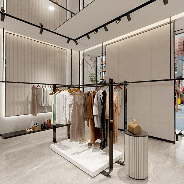 CR073 Clothing Retail Wall Display Rack Floor to Ceiling