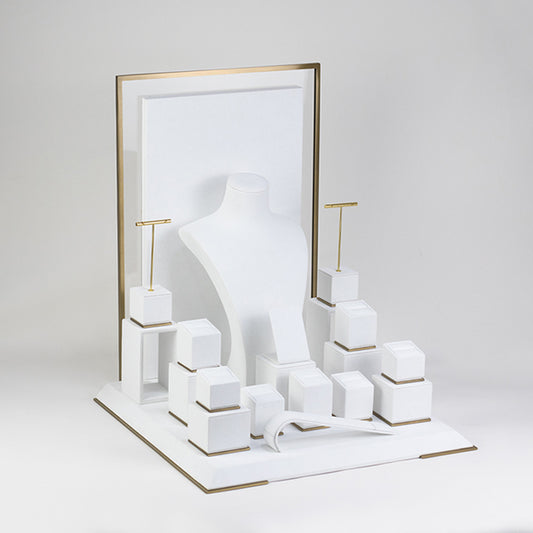 DS046 White Jewelry Display Stand Set | Besty Display