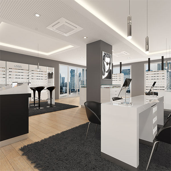 GD014 Glasses Retail Store White Display Table