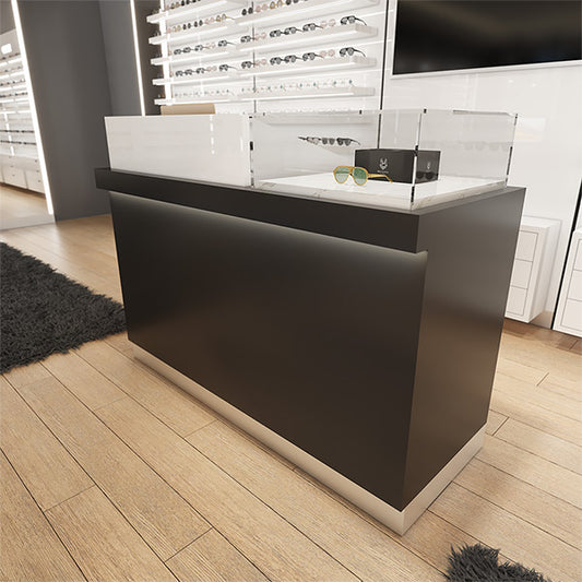 GD013 Glasses Retail Store Cashier Counter with Display Case