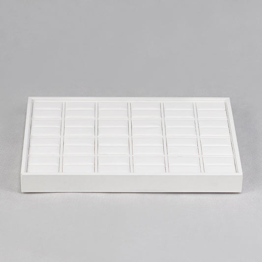 TR0059 Jewelry White Ring Display Tray 24 Grids