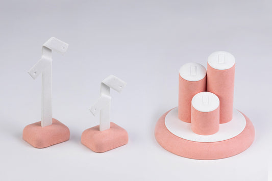 [DISPLAYS] Pink and White Holders and Trays