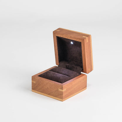 BX002-Dark Wood Display Gift Box with Led Light