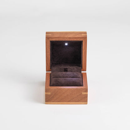 BX002-Dark Wood Display Gift Box with Led Light