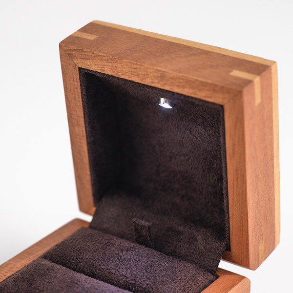 BX002-Dark Wood Display Gift Box with Led Light