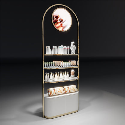 CM004 Makeup Display Rack Cosmetic Lighted Shelves and Storage