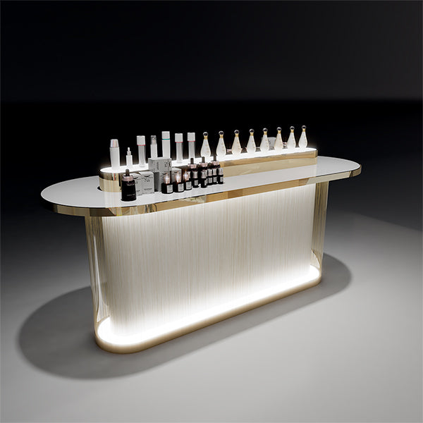 CM005 Cosmetic Store Fixtures Makeup Display Stand Table LED Light ...